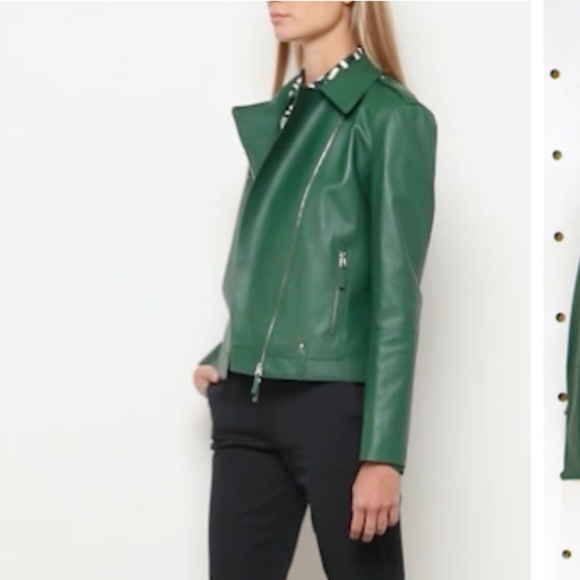 Bernice Leather Moto Jacket Lafayette 148 New York - Picture 3 of 12